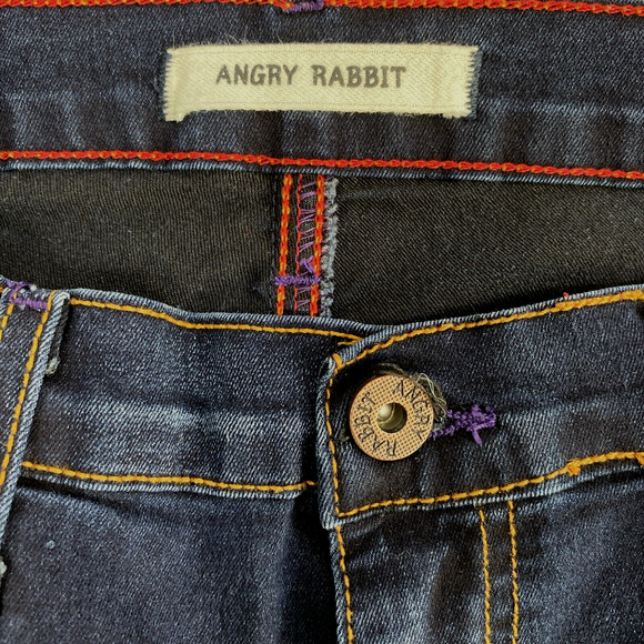 Angry Rabbit Womens Jeans Size 30 Dark‎ Wash Denim Skinny Stretch Pockets - Picture 3 of 12